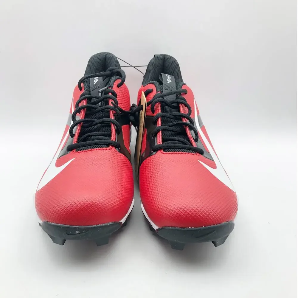 Nike Men's Alpha Menace 4 Shark Football Cleats Size 9.5 Red White NWOB